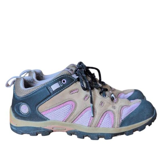 Timberland Sneaker Vibram Low Hiking Shoes Brown/Pink Goretex Boys Lace Up Shoes - Picture 1 of 7